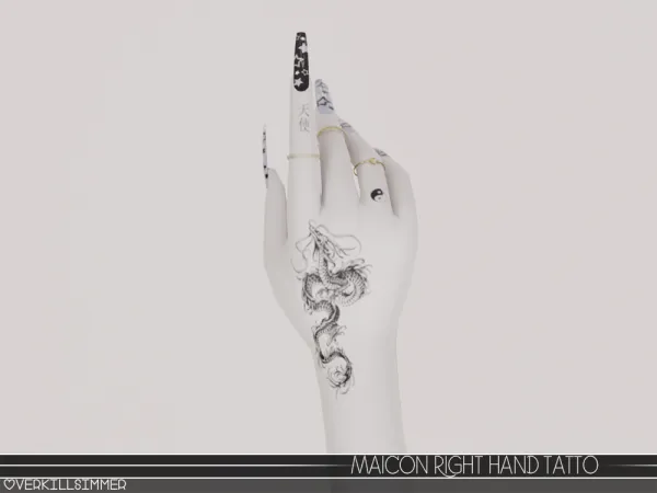 Mix Maiucon right hand tattoo - The Sims 4 Custom Content