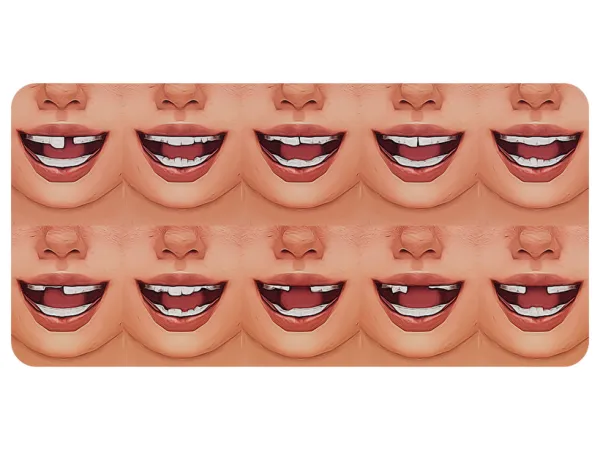 Maxis Match Growing Pains Child Teeth Set by yooniesim - The Sims 4 Custom Content