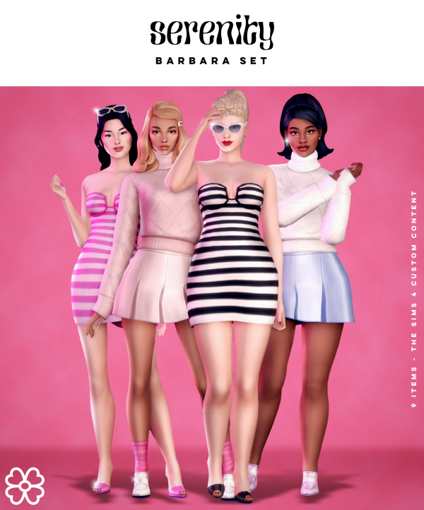 Maxis Match Barbara Set (9 items) by simsfinds - The Sims 4 Custom Content