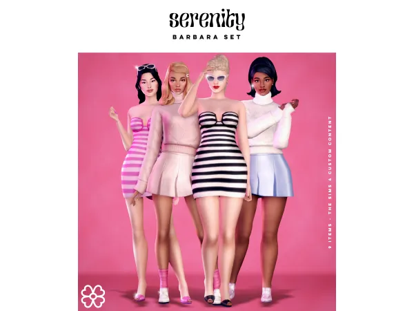Maxis Match Barbara Set (9 items) by Serenity - The Sims 4 Custom Content