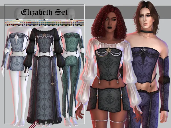 Mix Elizabeth Set by Regina Raven - The Sims 4 Custom Content