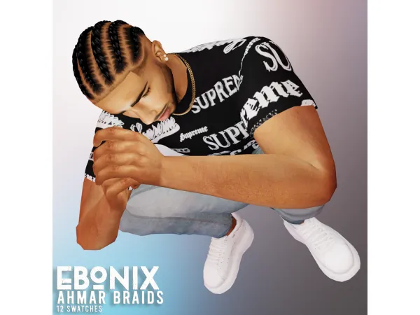 Alpha 552294139687934 Ahmar Braids 552294139687934 by Ebonix - The Sims 4 Custom Content