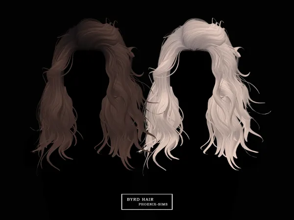 Alpha Byrd Hair - The Sims 4 Custom Content