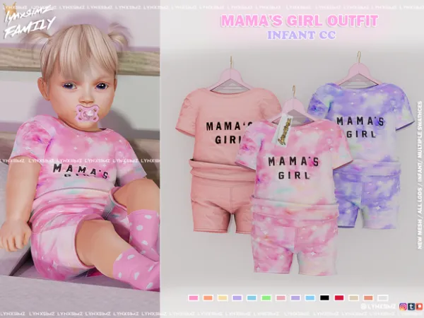 Alpha Mama's Girl Outfit Infant by lynxsimzfamily - The Sims 4 Custom Content