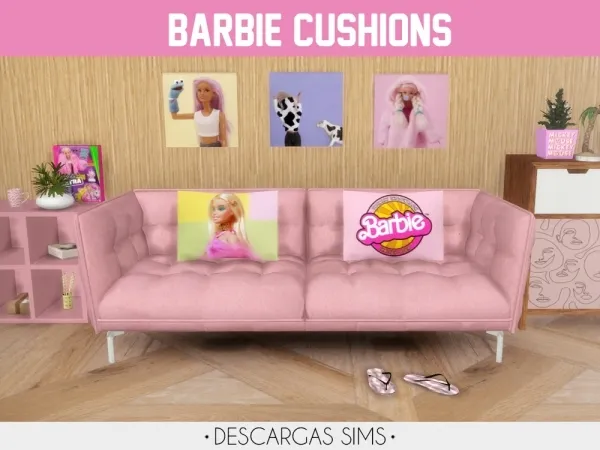 Alpha Barbie Cushions - The Sims 4 Custom Content