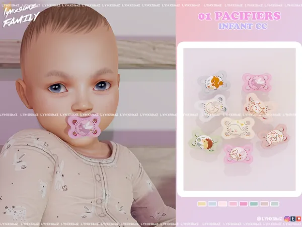 Alpha Infant Pacifiers by lynxsimzfamily - The Sims 4 Custom Content