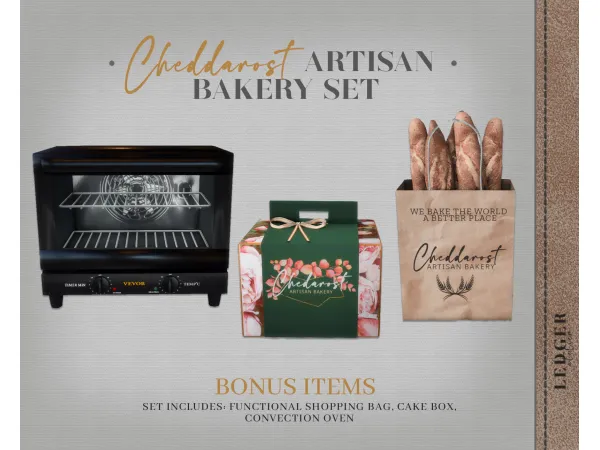 Alpha Cheddarost Artisan Bakery Part 1 Bonus Items (Atelier Tier) by LedgerAtelier - The Sims 4 Custom Content