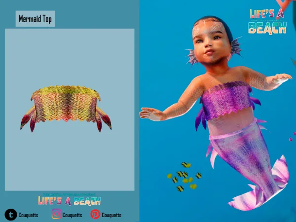 Alpha Baby mermaids by simsfinds - The Sims 4 Custom Content
