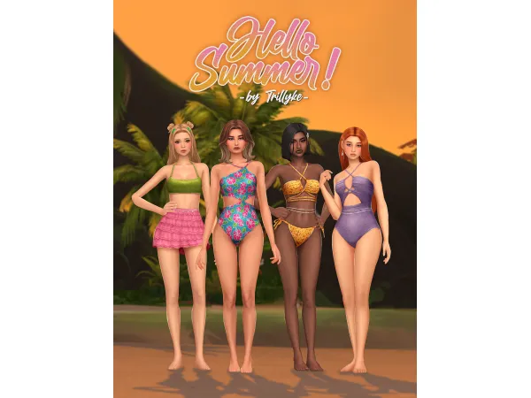 Maxis Match Hello Summer Collection by Trillyke - The Sims 4 Custom Content
