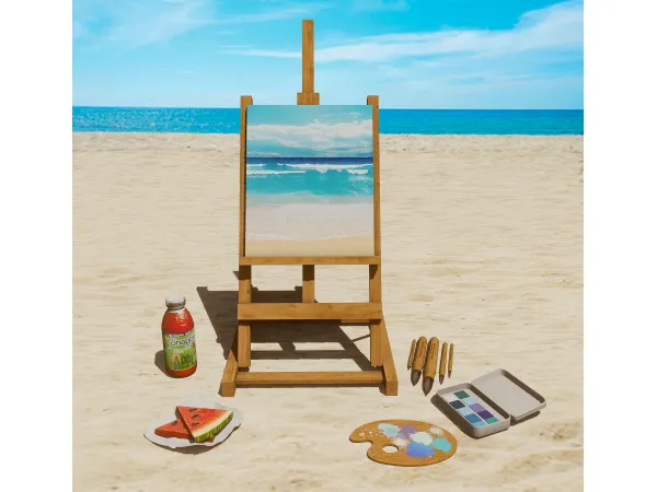 Alpha Painting at the beach Set - The Sims 4 Custom Content