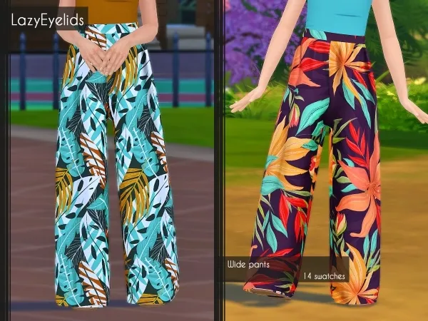 Alpha Wide pants - The Sims 4 Custom Content