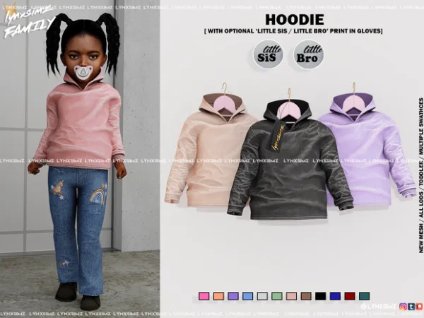 Alpha Basic Hoodie Toddler by lynxsimzfamily - The Sims 4 Custom Content