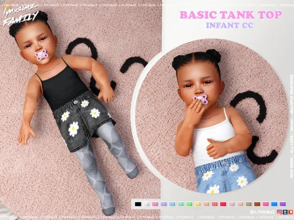 Alpha Basic Tank Top Infant by lynxsimzfamily - The Sims 4 Custom Content