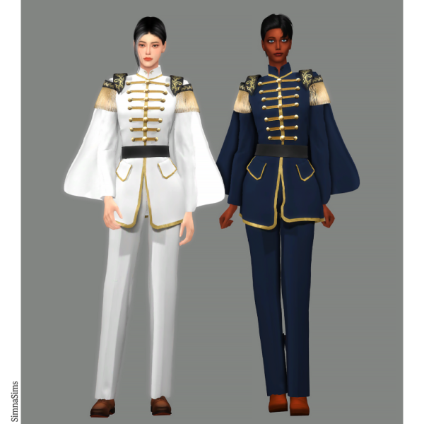Alpha [simna] Romance Fantasy military uniform_F by simsfinds - The Sims 4 Custom Content