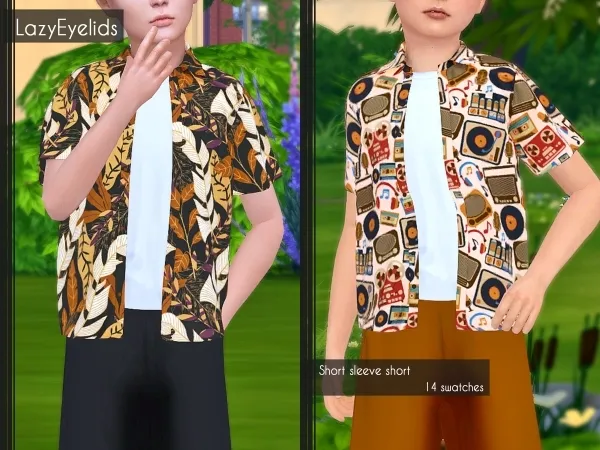 Alpha Short sleeve shirt - The Sims 4 Custom Content
