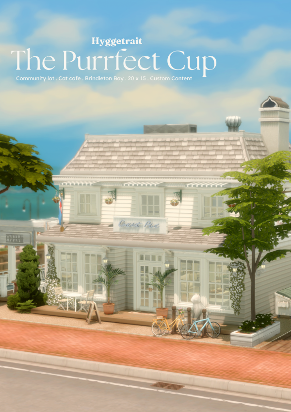 Maxis Match The Purrfect Cup Cat Cafe Custom Content Build by simsfinds - The Sims 4 Custom Content