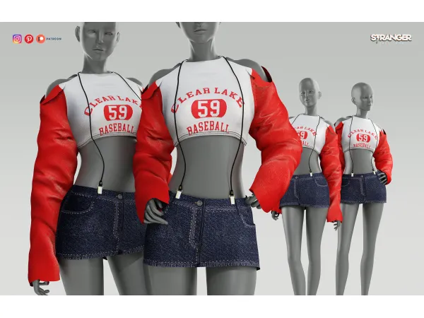 Alpha Jennie Shut Down Set by Stranger Creations - The Sims 4 Custom Content