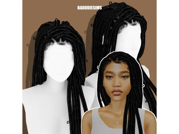 Mix MARA FAUX LOCS by BADDDIESIMS - The Sims 4 Custom Content