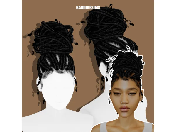 Mix GODDESS LOCS by BADDDIESIMS - The Sims 4 Custom Content