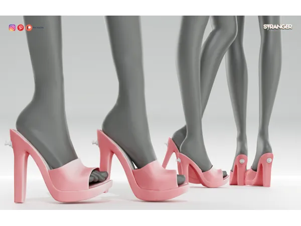 Alpha Bubbles Shoes by stranger - The Sims 4 Custom Content