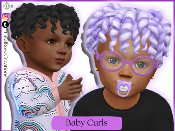 Maxis Match Baby Curls by Fatal Rose Creations - The Sims 4 Custom Content
