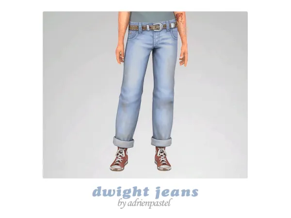 Maxis Match Dwight Jeans by AdrienPastel - The Sims 4 Custom Content