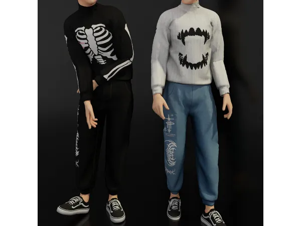 Alpha Warm's Cool Outfit - The Sims 4 Custom Content