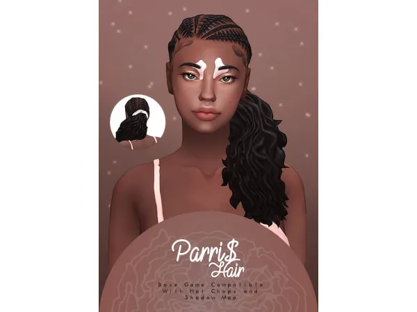 Maxis Match Parri Hair by IsJao - The Sims 4 Custom Content