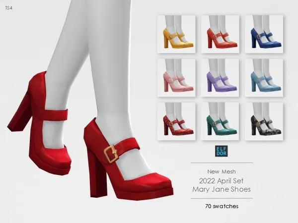Maxis Match Mary Jane Shoes - The Sims 4 Custom Content
