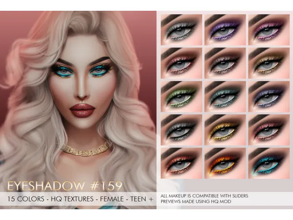 Alpha EYESHADOW 159 by Jul_Haos - The Sims 4 Custom Content