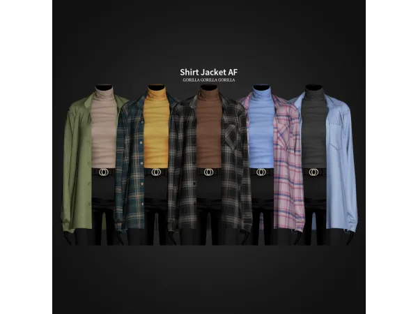 Alpha Shirt Jacket AF - The Sims 4 Custom Content