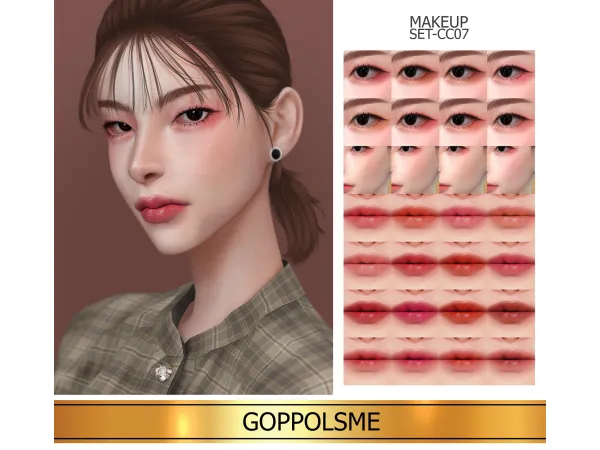 Alpha GPME GOLD MAKEUP SET CC07 - The Sims 4 Custom Content
