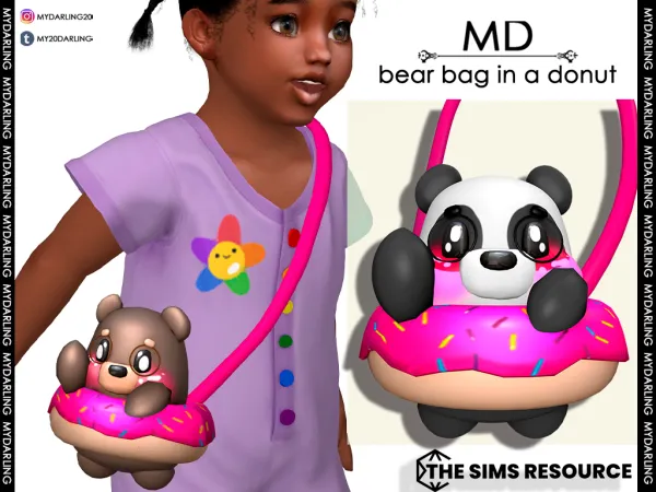 Alpha BEAR BAG IN A DONUT - The Sims 4 Custom Content