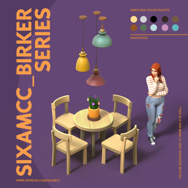 Maxis Match Birker Series by simsfinds - The Sims 4 Custom Content
