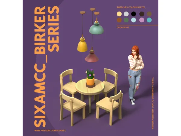Maxis Match Birker Series by SIXAM CC - The Sims 4 Custom Content