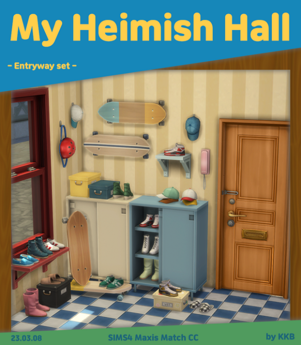 Maxis Match My Heimish Hall by simsfinds - The Sims 4 Custom Content
