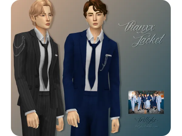 Maxis Match Thankxx Jacket by trillyke - The Sims 4 Custom Content