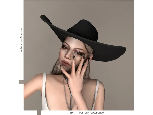 Mix Hat Western Collection - The Sims 4 Custom Content