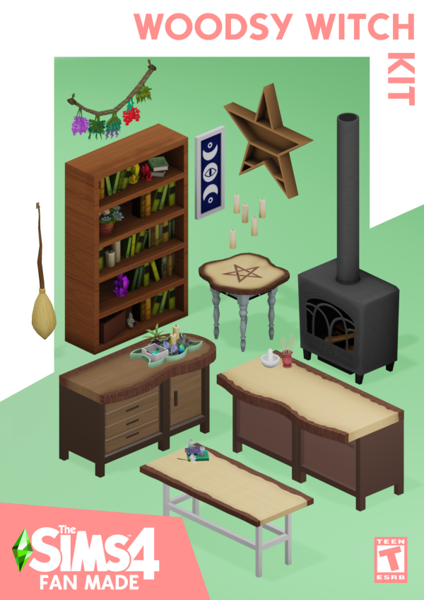 Maxis Match Woodsy Witch Kit by simsfinds - The Sims 4 Custom Content