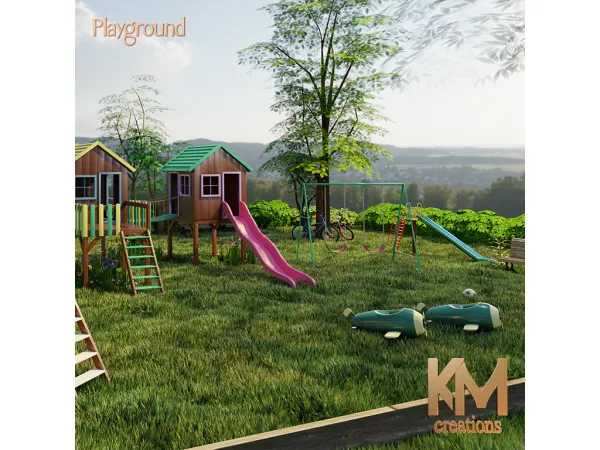 Alpha [KM] Playground Scene by KM Creations - The Sims 4 Custom Content