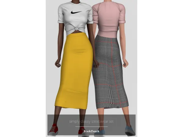 Alpha Simply Classy Streetwear Set - The Sims 4 Custom Content
