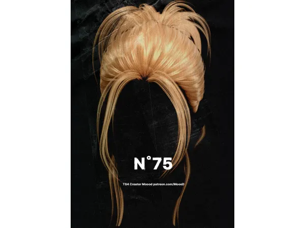 Alpha [SIMS4TS4] MoooD Hair N75 by MoooD - The Sims 4 Custom Content
