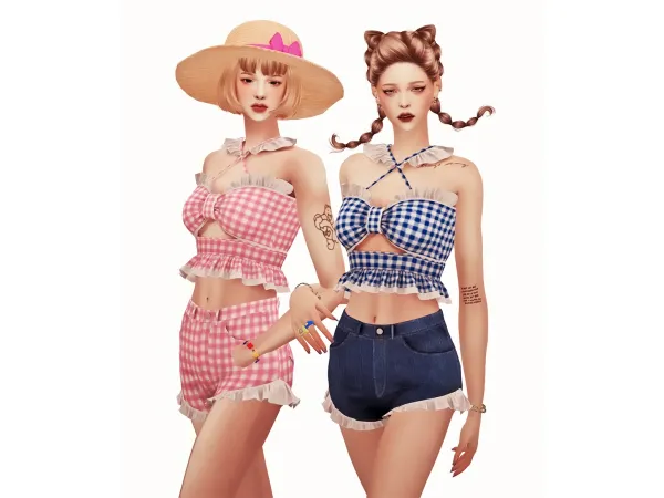 Frill top+frill shorts by NANA : STUDIO