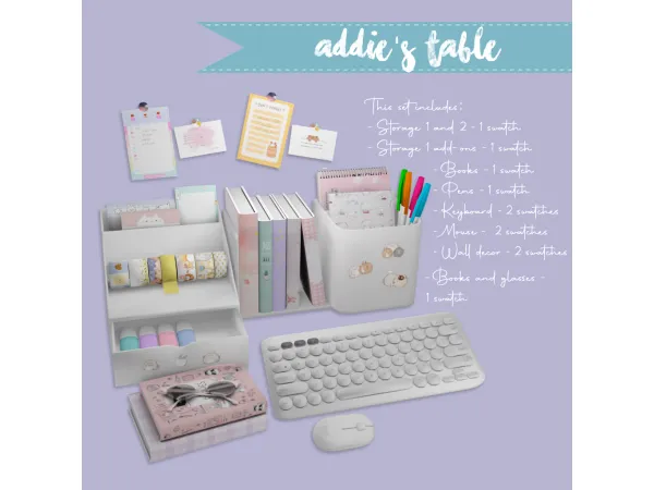Mix Addie's Table Collection - The Sims 4 Custom Content