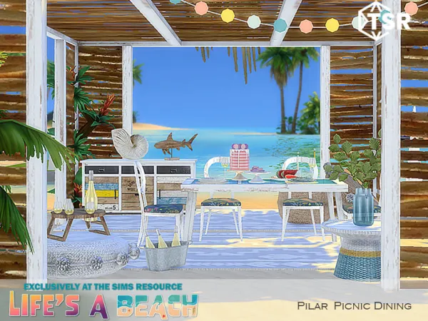 Alpha LifesABeach Picnic Diningroom - The Sims 4 Custom Content