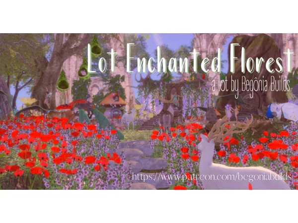 Alpha Enchanted Florest Files Free by Begônia Builds - The Sims 4 Custom Content