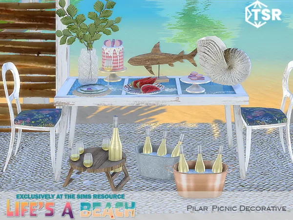 Alpha LifesABeach Picnic Decorative by simsfinds - The Sims 4 Custom Content