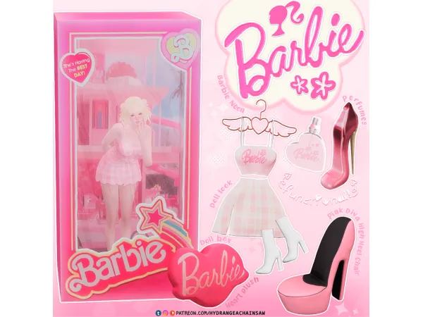 Alpha Barbie Set - The Sims 4 Custom Content