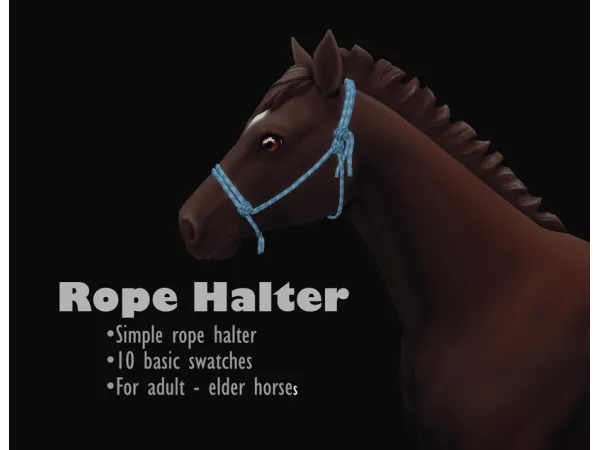 Maxis Match Basic Rope Halter by Sweetpea's CC - The Sims 4 Custom Content