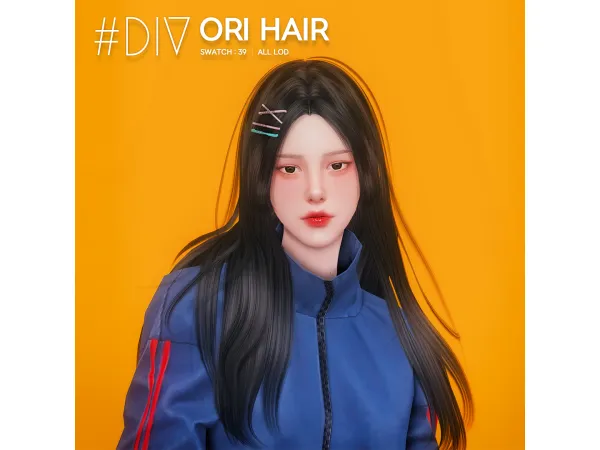 Alpha SIMS4 Ori Hair by TS4 DIV - The Sims 4 Custom Content